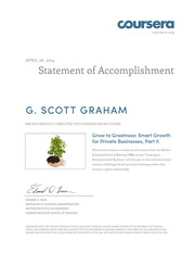 Grow to Greatness: Smart Growth for Private Businesses, Part II Certificate thumbnail